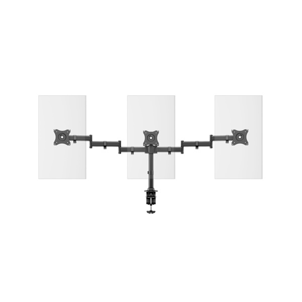 MULTIBRACKETS Asztali konzol (3 képernyős rögzítőkar), M Deskmount Basic Triple (15-27", max.VESA: 100x100 mm, 8 kg)
