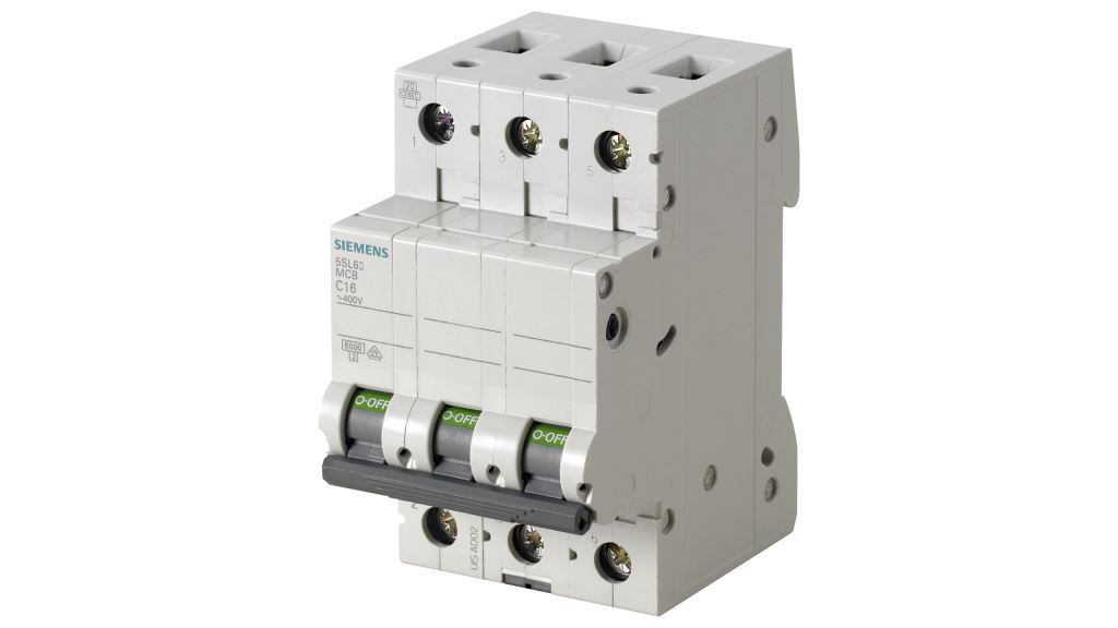 Siemens 5SL6316-6 6KA 3P B 16A kismegszakító