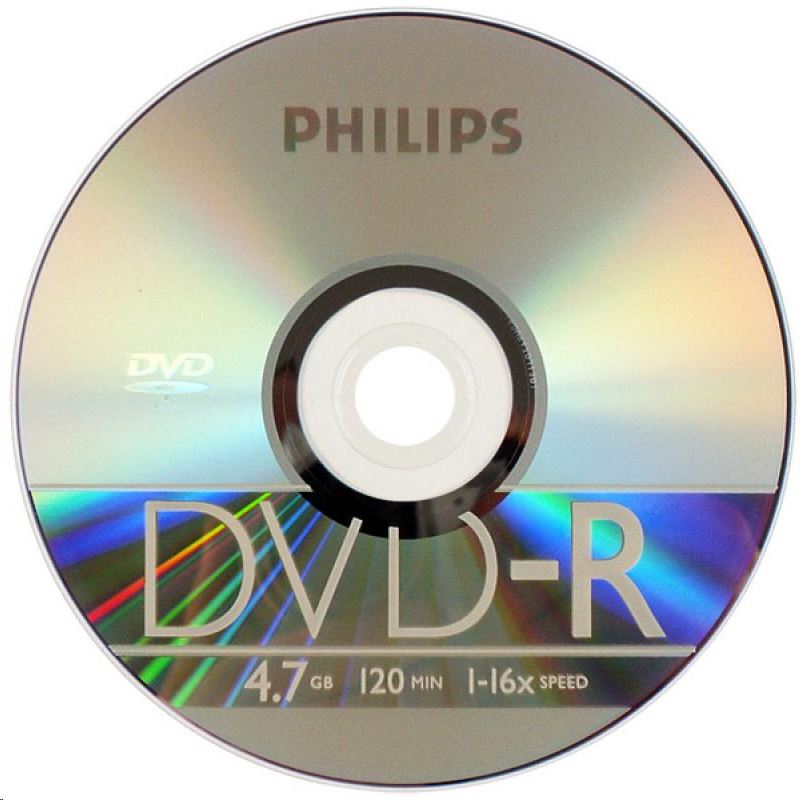 Philips DVD-R 4.7GB 16X DVD lemez slim tokos Philips DVD-R 4.7GB 16X DVD lemez slim tokos