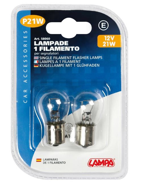 Lampa BA15S (P21W) izzó, pár (0158060)