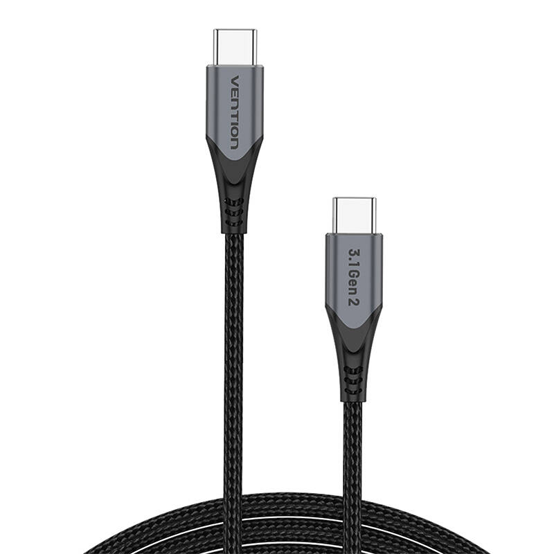 USB-C-USB-C 100W Vention TAHHF 5A 1m USB 3.1 Gen2 4k kábel (szürke) USB-C-USB-C 100W Vention TAHHF 5A 1m USB 3.1 Gen2 4k kábel (szürke)