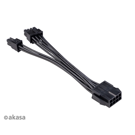  Akasa 8-Pin to 8+4 pin adapter 15 cm  AK-CBPW22-15 kábel