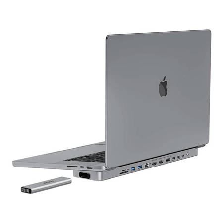 INVZI USB-C dokkoló állomás MacBook Pro 13/14-hoz ezüst (MH01-16) INVZI USB-C dokkoló állomás MacBook Pro 13/14-hoz ezüst (MH01-16)