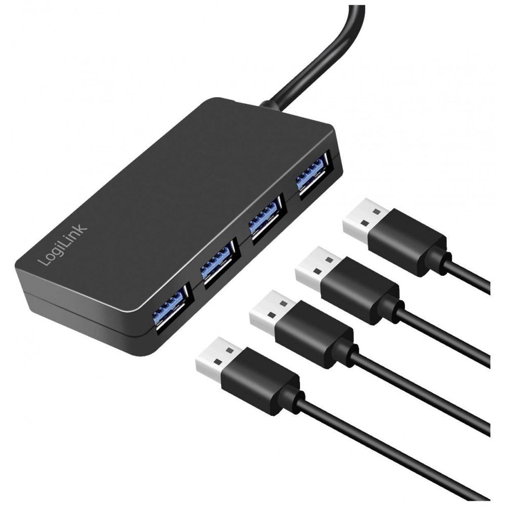 Logilink UA0396 4 portos USB 3.2 Gen1 Hub fekete