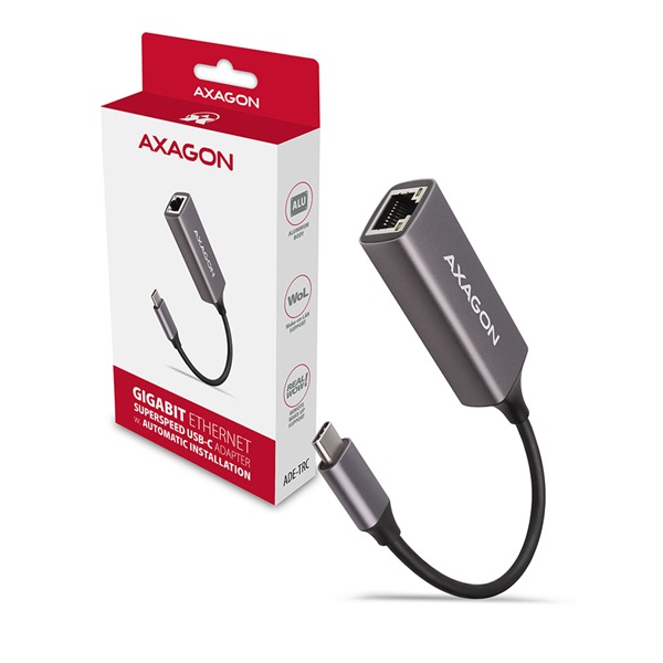 Axagon USB-C 3.2 Gigabit Ethernet hálózati adapter (ADE-TRC) Axagon USB-C 3.2 Gigabit Ethernet hálózati adapter (ADE-TRC)