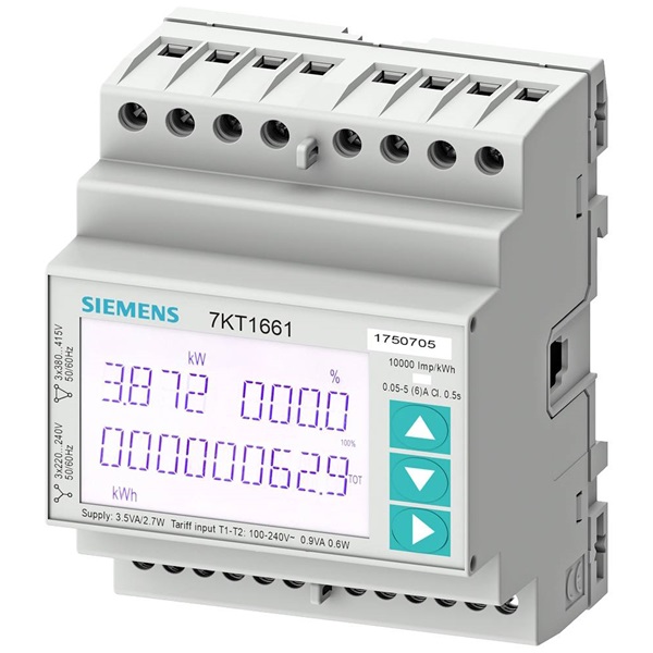 Siemens 7KT1662 SENTRON 7KT PAC1600 LCD 230 V Modbus RTU + MID/kalapsínre fogyasztásmérő Siemens 7KT1662 SENTRON 7KT PAC1600 LCD 230 V Modbus RTU + MID/kalapsínre fogyasztásmérő