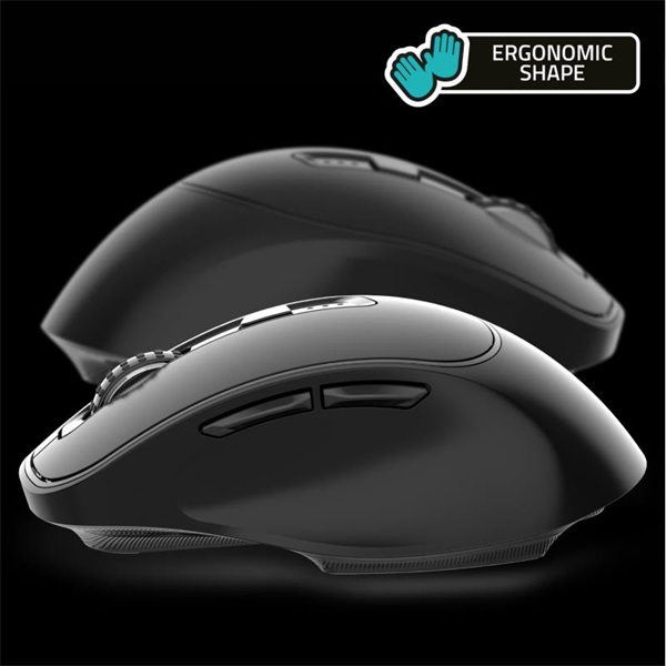 Advance  ERGOFIT  4800 DPI  ergonomikus Egér vezeték nélküli  fekete 