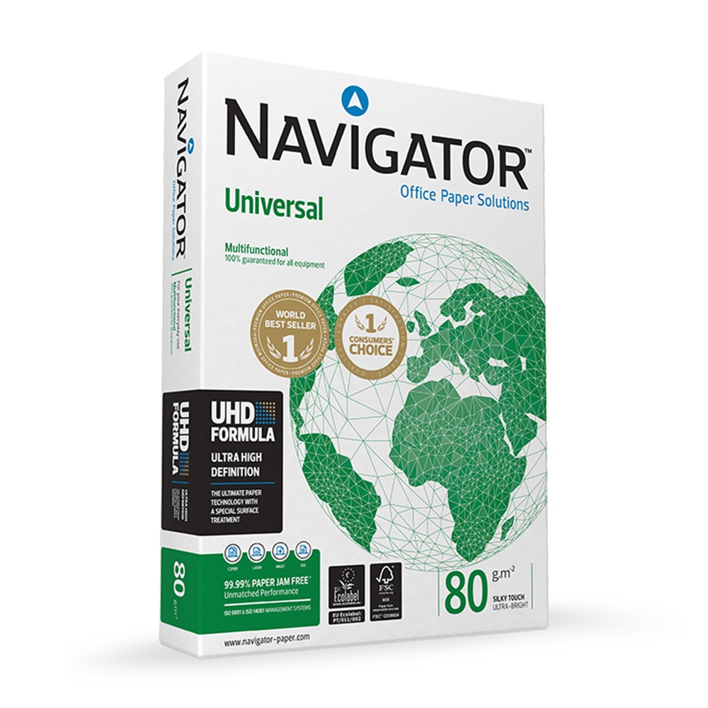 Navigator Másolópapír A4, 80g,  Universal, CIE 169 fehérség, prémium minőség, 500ív/csomag