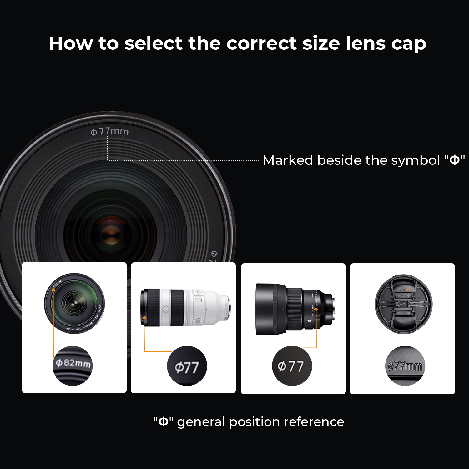 K&F Concept 3db objektívvédő sapka zsinórral + 3db törlőkendő, 95mm K&F Concept 3db objektívvédő sapka zsinórral + 3db törlőkendő, 95mm