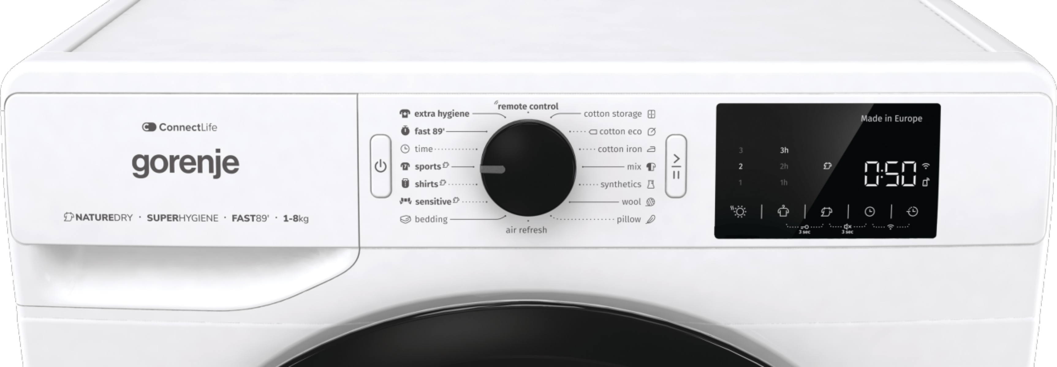 Gorenje DPNE83/GNLWIFI Hőszivattyús szárítógép – 8 Kg, A Energiaosztály, WiFi, ExtraHigiénia opció, Gorenje DPNE83/GNLWIFI Hőszivattyús szárítógép – 8 Kg, A Energiaosztály, WiFi, ExtraHigiénia opció,