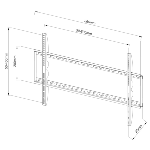 TECHLY ICA-PLB 162XL 42-80" LCD kijelzőhöz ultra slim fix fali konzol Fekete TECHLY ICA-PLB 162XL 42-80" LCD kijelzőhöz ultra slim fix fali konzol Fekete