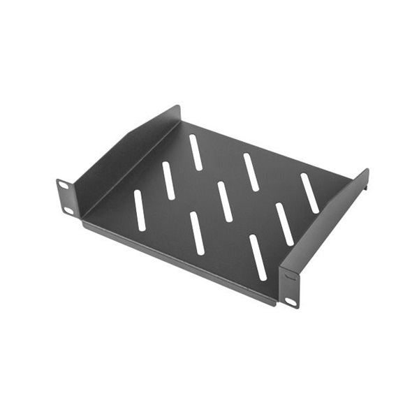 Lanberg AK-1012-B 10"/1U MÉLY:180mm MAX: 20kg fix fekete tálca 2 ponton rögzített csavarral