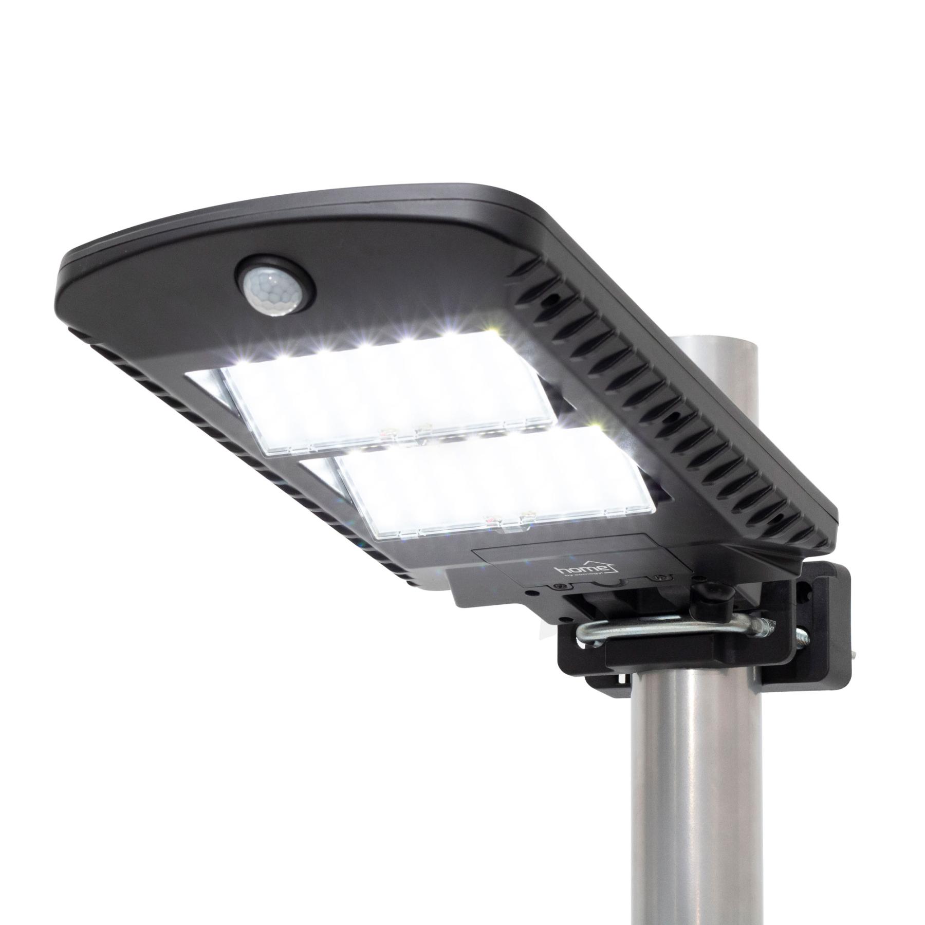 Home napelemes LED reflektor, 1000 lm, PIR mozgásérzékelő, 120° 5m, 2 x 28 db hidegfehér SMD LED, energiatakarékos, fém + műanyag, IP44 ...