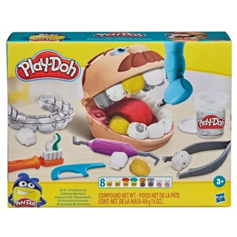 Hasbro Play-Doh: Dr. Drill N Fill fogorvosi gyurmaszett kiegészítőkkel (F1259)