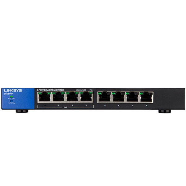 Linksys Gigabit PoE+ 8 port Switch (LGS108P) Linksys Gigabit PoE+ 8 port Switch (LGS108P)
