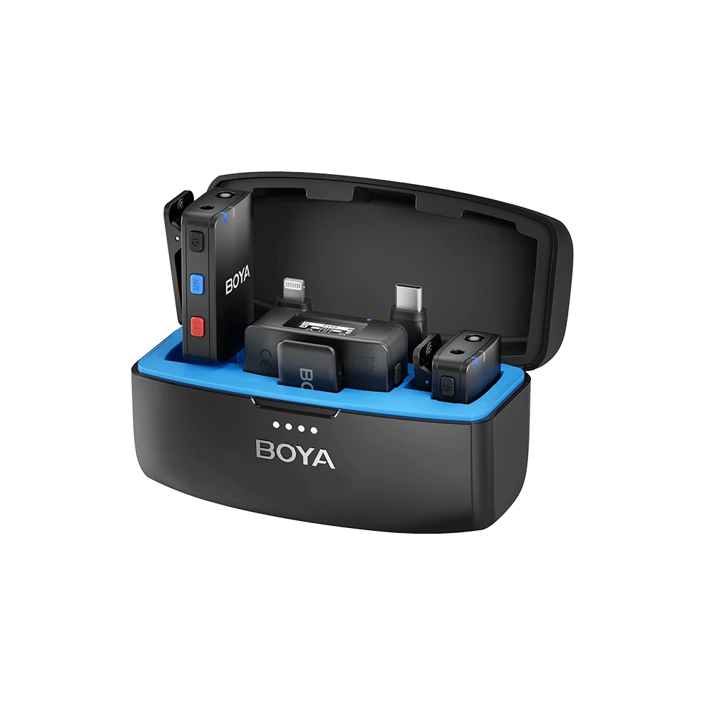 BOYA BOYAMIC 2.4GHz Univerzális vezetéknélküli szett (1+2 Töltődoboz)