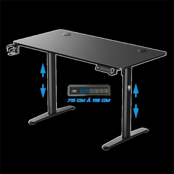 Spirit Of Gamer Headquarter 700 Gaming Desk Fekete