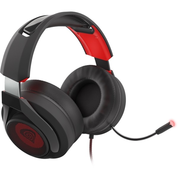 natec Genesis Radon 610 Gamer mikrofonos fejhallgató, 7.1, fekete-piros (NSG-1454)