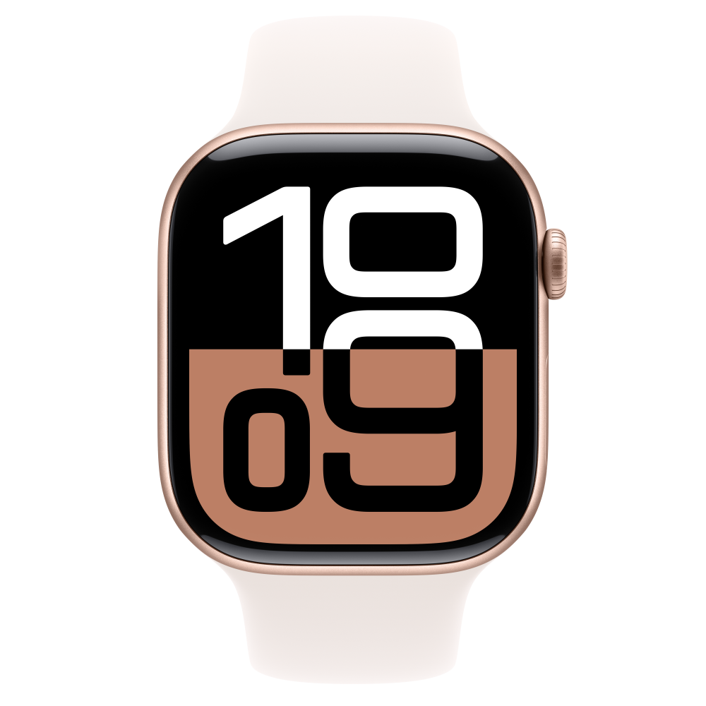 Apple Watch S10 GPS 46mm rosegold alumíniumtok, rose sport M/L