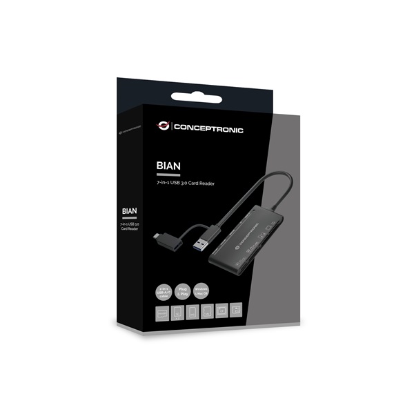 Conceptronic BIAN03B 7in1 Kártyaolvasó Fekete 