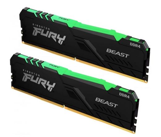 16GB 2666MHz DDR4 RAM Kingston Fury Beast RGB CL16 (2x8GB) (KF426C16BBAK2/16)