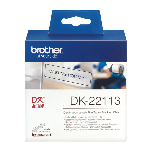 Brother DK-22113 folytonos szalagcímke 62mm x 15,24m öntapadós Clear Brother DK-22113 folytonos szalagcímke 62mm x 15,24m öntapadós Clear