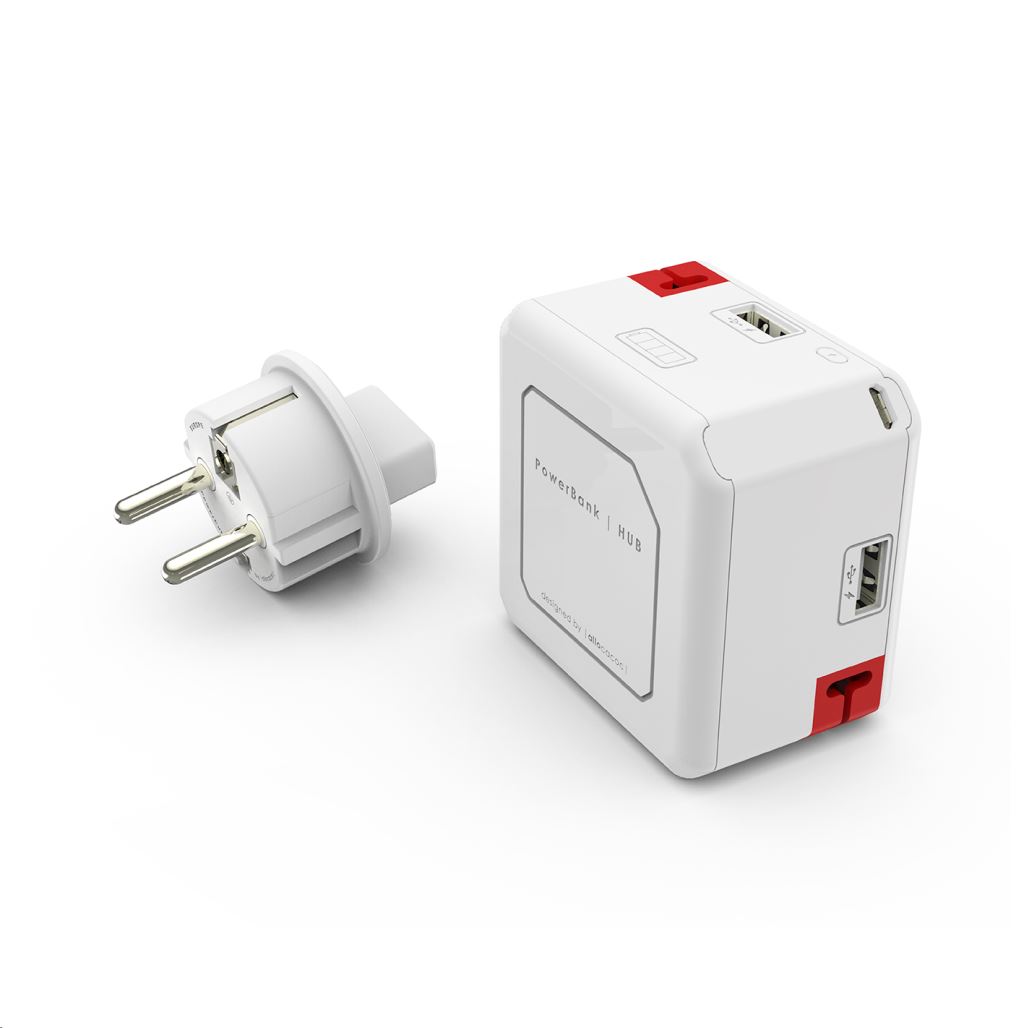 Allocacoc PowerUSB 5000mAh 2.1A powerbank fehér  (9402/EUBANK)