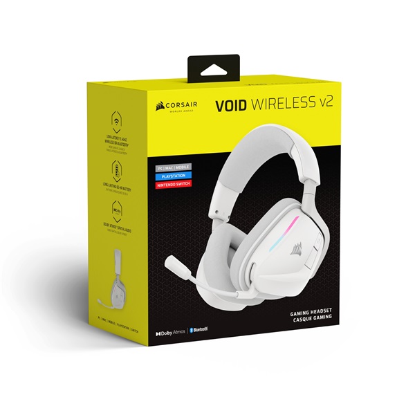 CORSAIR VOID v2  Dolby Atmos Vezeték Nélküli Headset Fehér