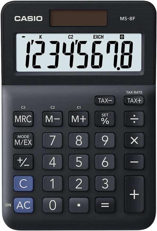 Casio MS-8F Asztali számológép Fekete