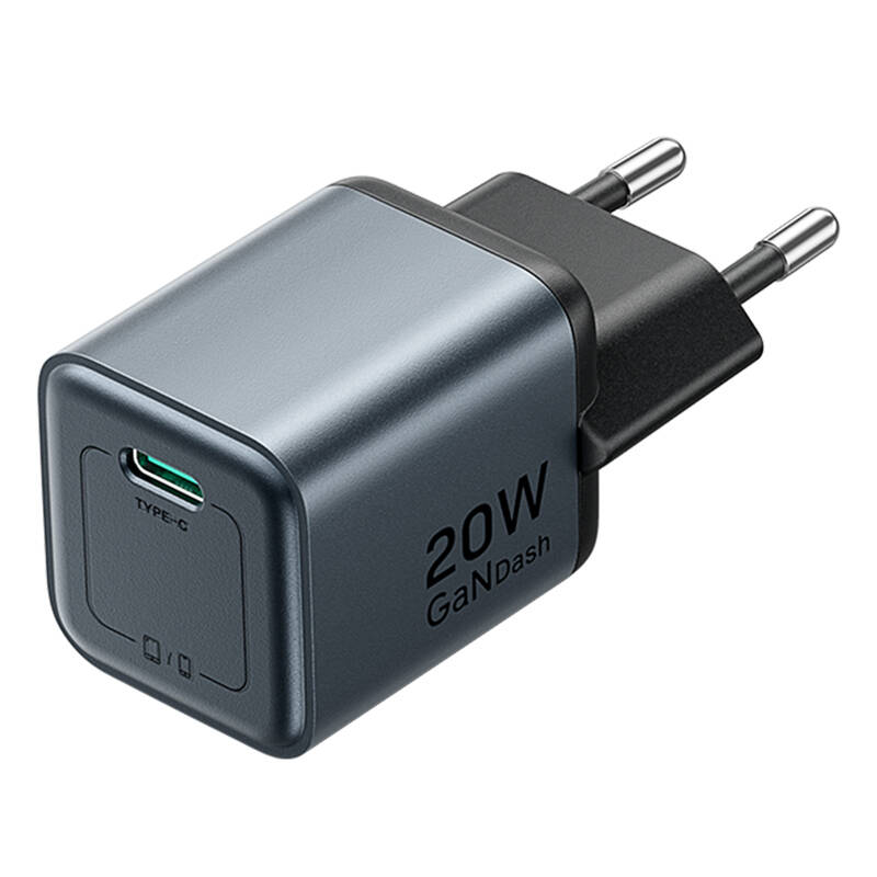 Vention GaN USB-C 20W töltő + USB-C-L 1m kábel Szürke 