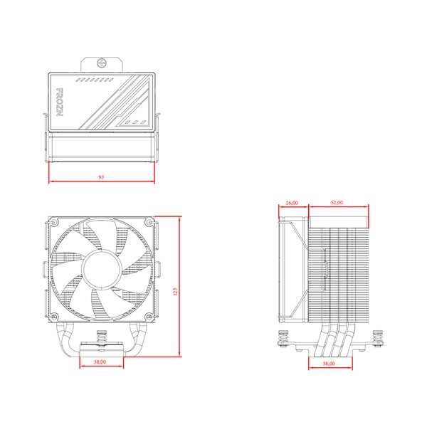 ID-Cooling   FROZN A400 ARGB  25,8dB  4pin csatlakozó 12cm PWM CPU Cooler