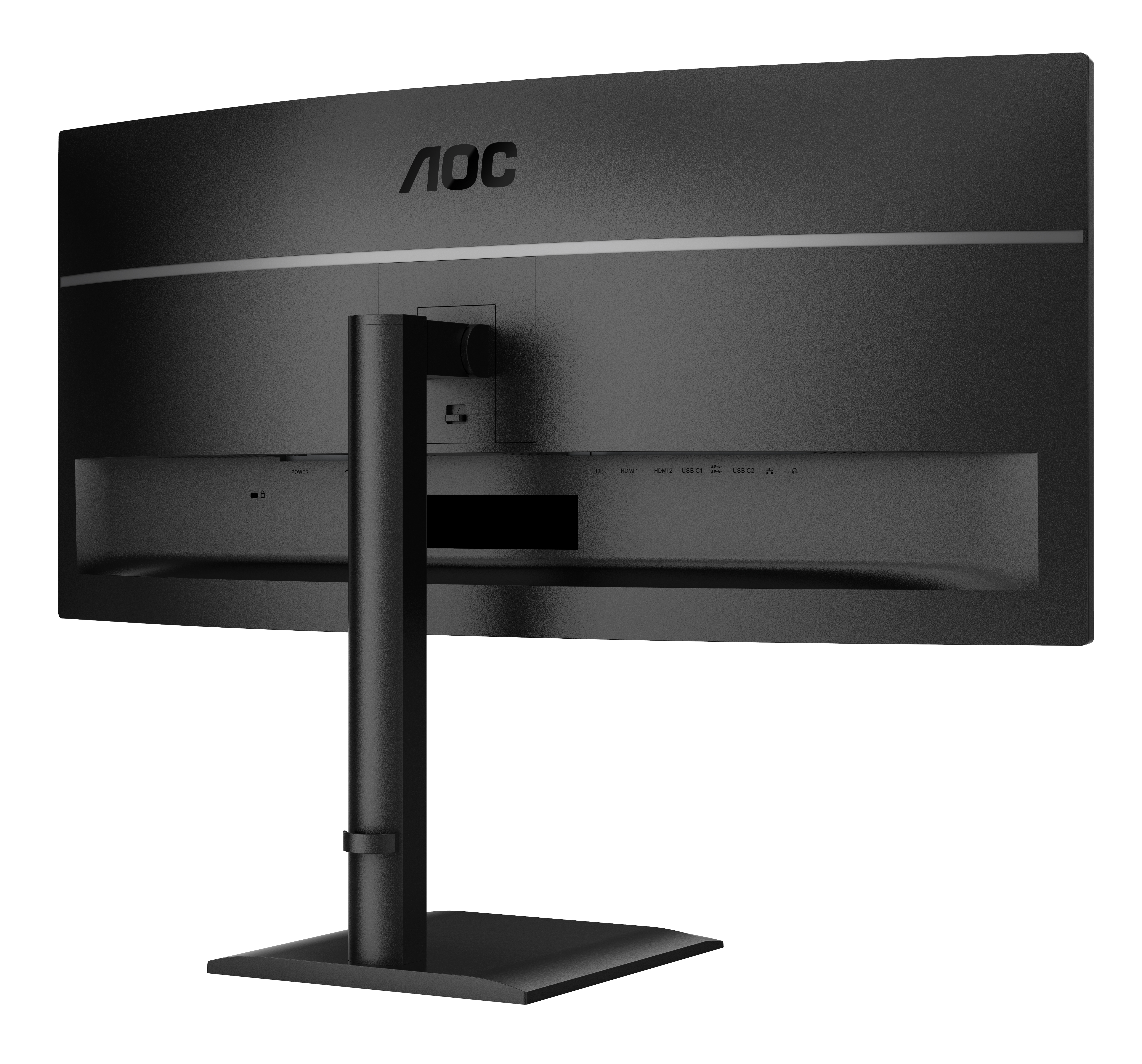 AOC 34" CU34E4CV Monitor - 3440x1440, UWQHD, LED, VA, 120Hz, 4ms, Ívelt, Hangszóró, LAN, FreeSync, Fekete