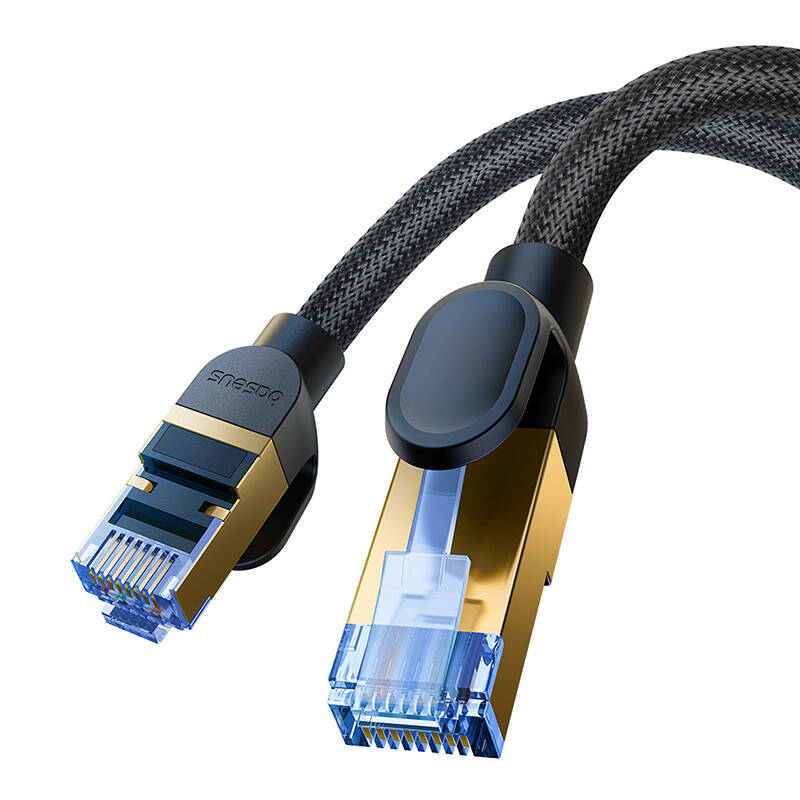 Braided network cable cat.7 Baseus Ethernet RJ45, 10Gbps, 20m (black)