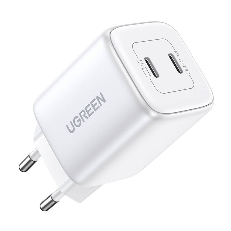 UGREEN Nexode 45W mains charger, 2x USB-C, PD3.0, QC4.0, GaN (white) UGREEN Nexode 45W mains charger, 2x USB-C, PD3.0, QC4.0, GaN (white)