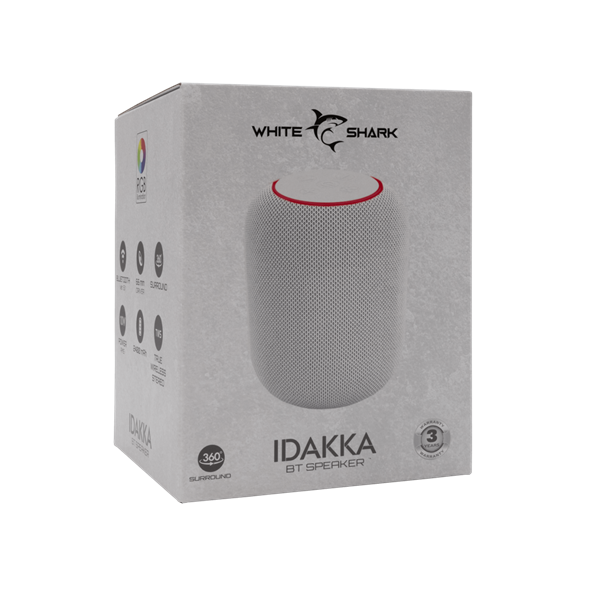 WHITE SHARK GBT-619W IDAKKA-W BLUETOOTH HANGSZÓRÓ 2x5W TWS 2400mA Fehér