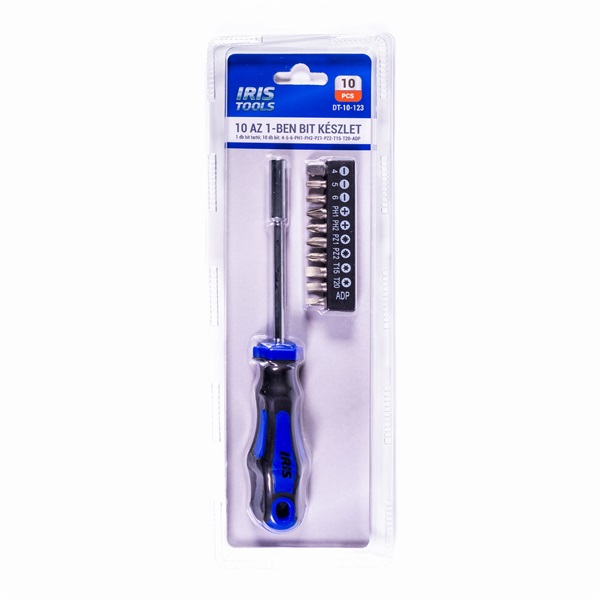 IRIS TOOLS DT-10-123 10 az 1-ben bit készlet IRIS TOOLS DT-10-123 10 az 1-ben bit készlet