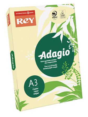Rey "Adagio" Másolópapír színes A3 80g pasztell sárga (ADAGI080X660) Rey "Adagio" Másolópapír színes A3 80g pasztell sárga (ADAGI080X660)