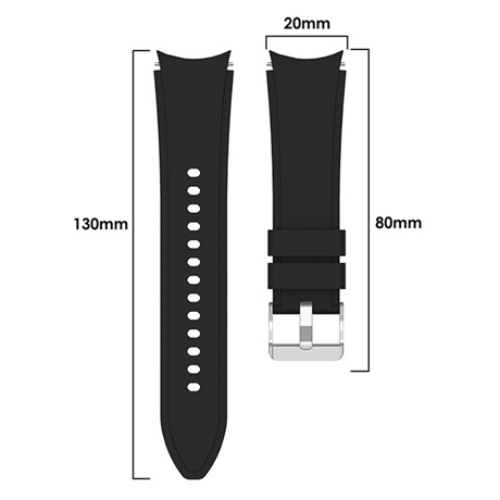 Mybandz 36139 SZILIKON ÓRASZÍJ GALAXY WATCH 4-5 /FEKETE-RÉS NÉLKÜL/ 20MM Mybandz 36139 SZILIKON ÓRASZÍJ GALAXY WATCH 4-5 /FEKETE-RÉS NÉLKÜL/ 20MM