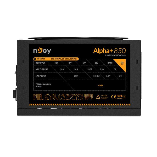 NJOY 850W Alpha+ 850 80 Plus Gold Tápegység NJOY 850W Alpha+ 850 80 Plus Gold Tápegység
