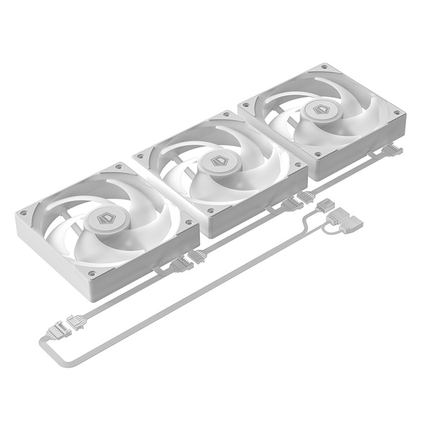 ID-Cooling CPU Water Cooler - FX360 LCD WHITE (27.2dB; max.98,54 m3/h; 3x12cm, A-RGB, fehér)