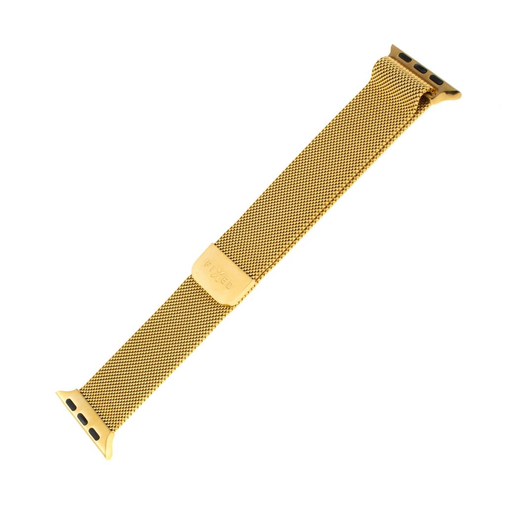 FIXED Mesh Strap for Apple Watch 42/44/45mm Okosóra kiegészítő Arany