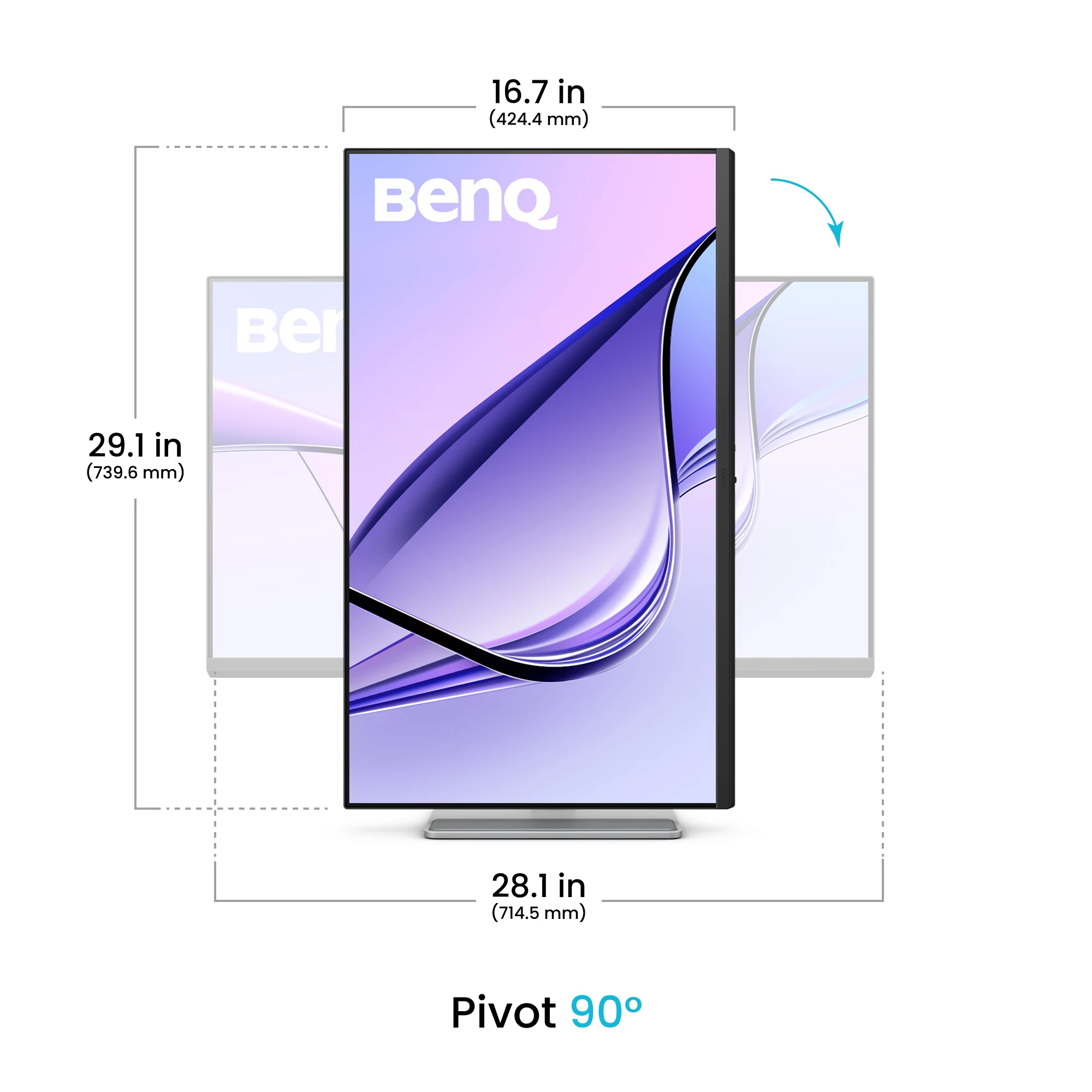 BenQ 32"  MA320UP Monitor - 3840x2160, 4K, LED, IPS, Hangszóró, Pivot, Fekete