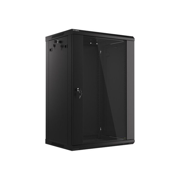 Lanberg 19" 18U Falra szerelhető Rackszekrény Black