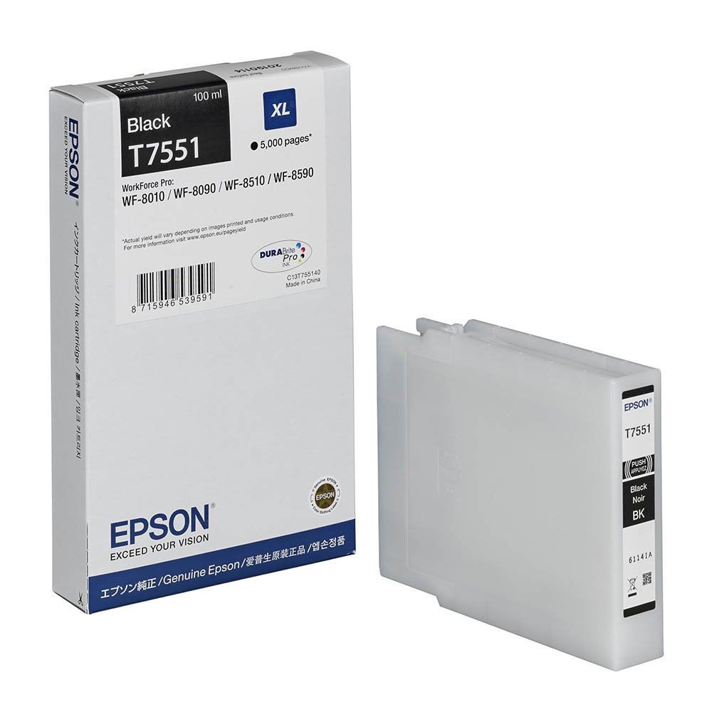Epson C13T755140 XL patron fekete