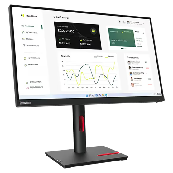  Lenovo 23" ThinkVision T23I-30 IPS WLED monitor