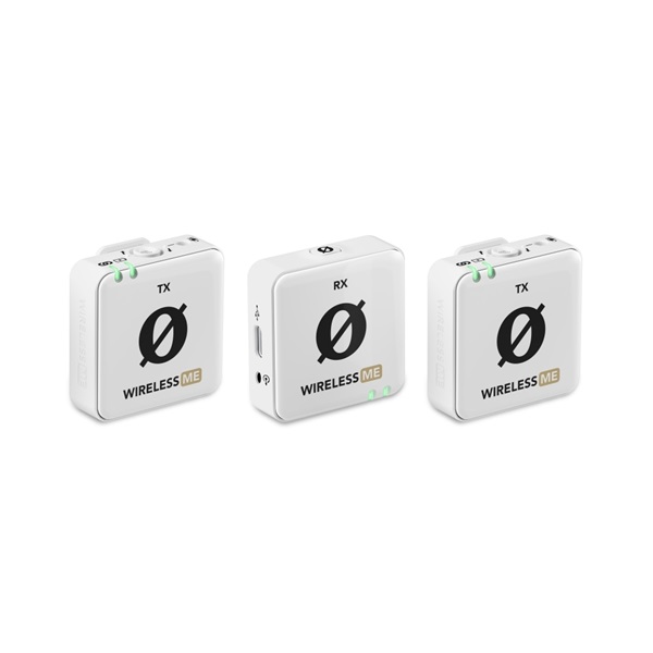 RODE Wireless ME Dual ultra kompakt digitális vezeték nélküli mikrofon rendszer, fehér (WIMEDUALW)