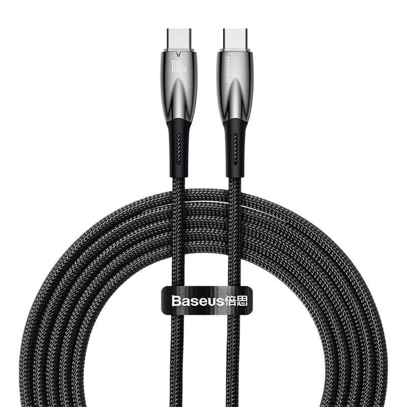 Baseus Glimmer USB-C - USB-C töltőkábel 100W 2m fekete (CADH000801) Baseus Glimmer USB-C - USB-C töltőkábel 100W 2m fekete (CADH000801)
