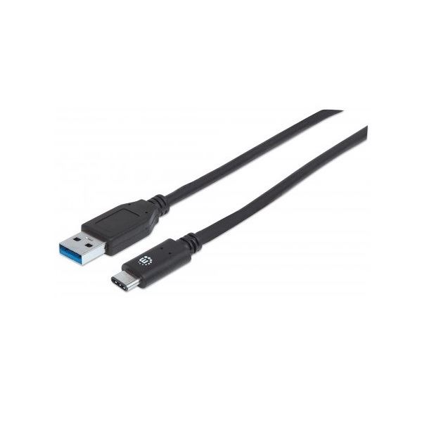 Manhattan USB 3.0 Type-A - USB 3.1 Type-C (USB-C) M/M 1m kábel fekete (353373) Manhattan USB 3.0 Type-A - USB 3.1 Type-C (USB-C) M/M 1m kábel fekete (353373)