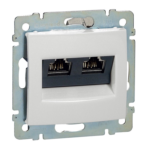 Legrand 770073 Valena fehér 2xRJ45 10G aljzat