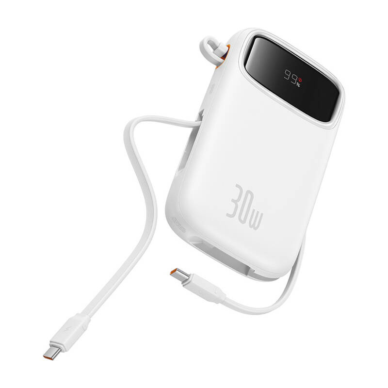 Baseus QPow 2 10000mAh 30W  2xUSB-C powerbank Fehér 